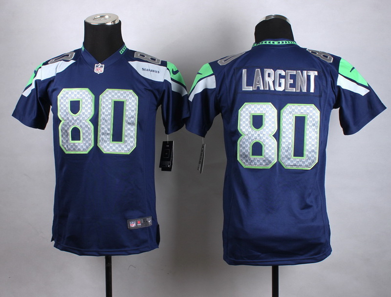 Nike Seattle Seahawks #80 Larrgent Blue Kids jersey