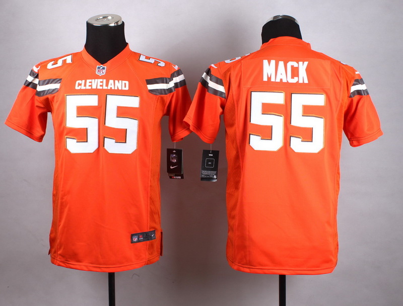 Nike Cleveland Browns #55 Mack Orange Kids Jersey