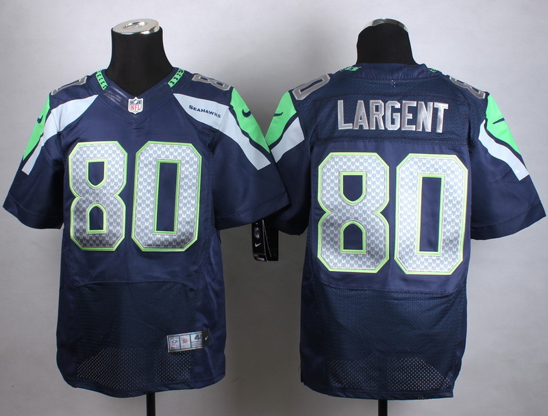 Nike Seattle Seahawks #80 Larrgent Blue Elite jersey