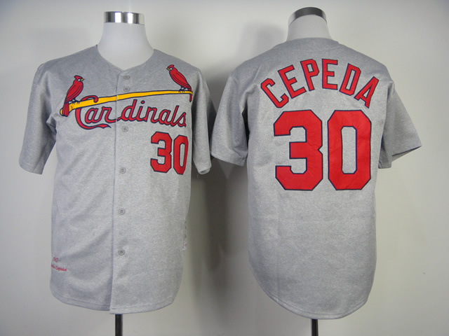 MLB Jerseys St. Louis Cardinals #30 Orlando Cepeda Grey M&N 1967 Jersey