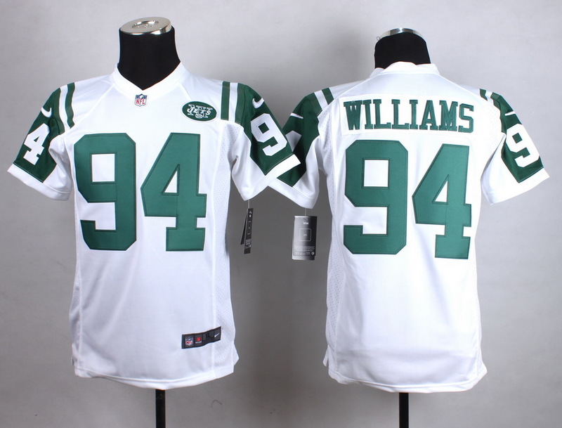 Nike New York Jets #94 Williams White Kids Jersey