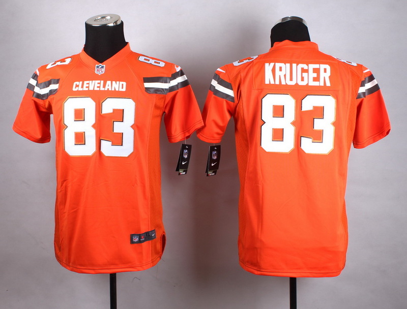 Nike Cleveland Browns #83 Kruger Orange Kids Jersey