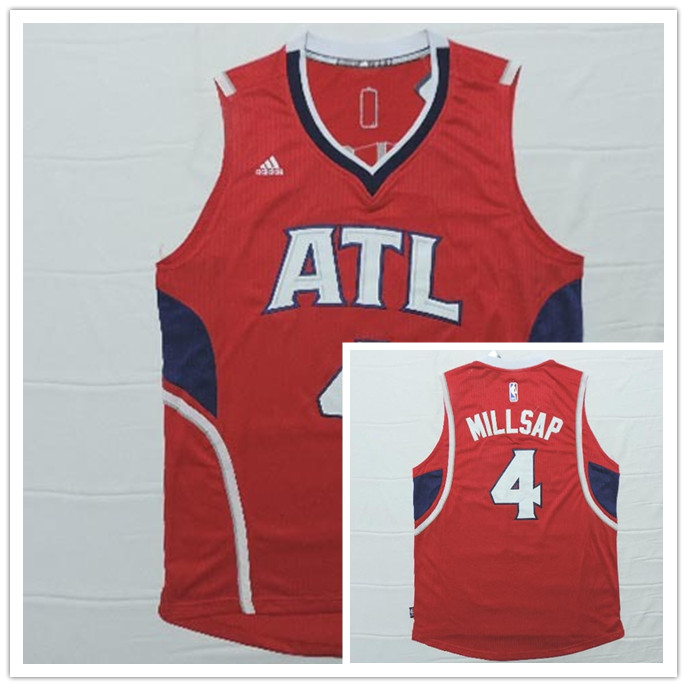 NBA Atlanta Hawks #4 Millsap New Red Jersey