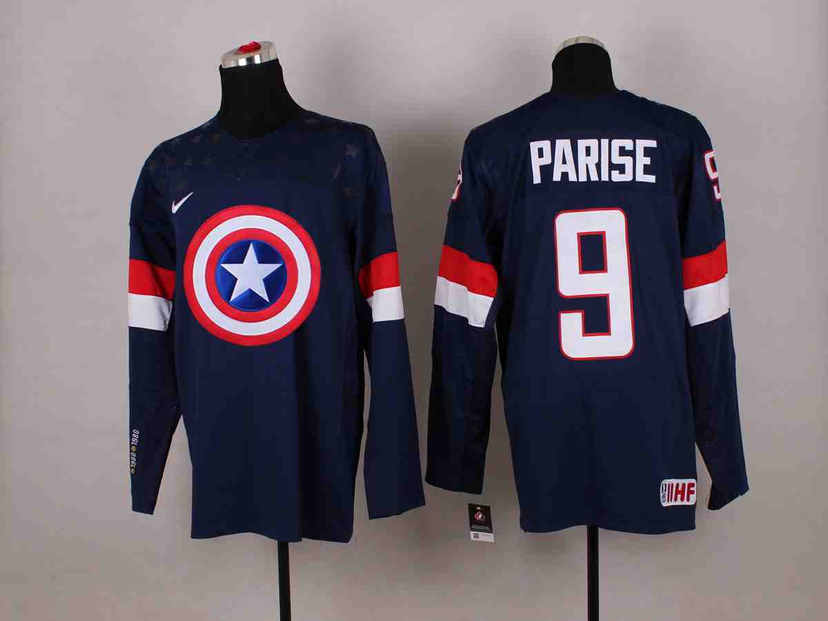NHL New Jersey Devils #9 Parise Blue America Captain Jersey