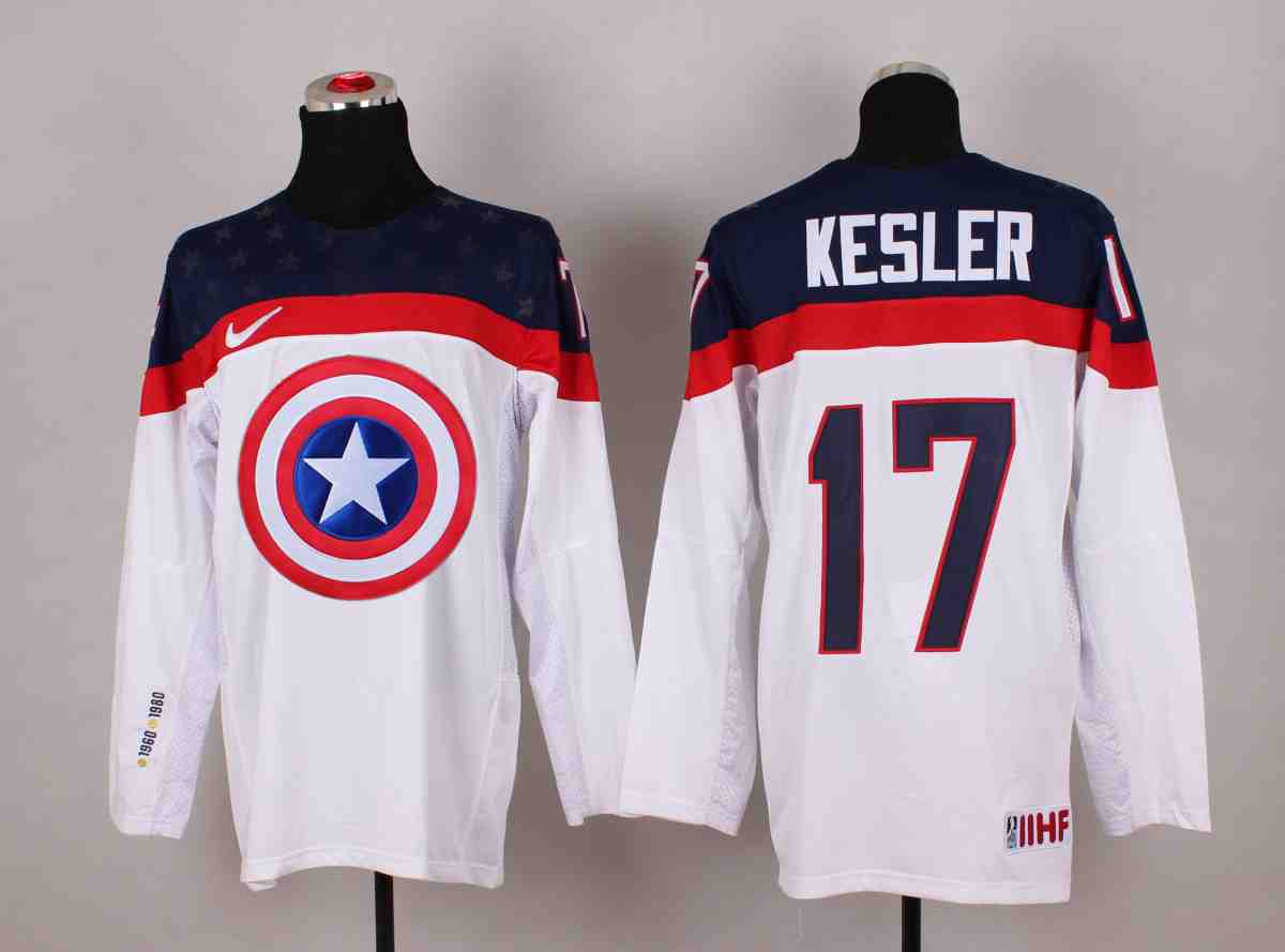 NHL Anaheim Ducks #17 Kesler White White America Captain Jersey