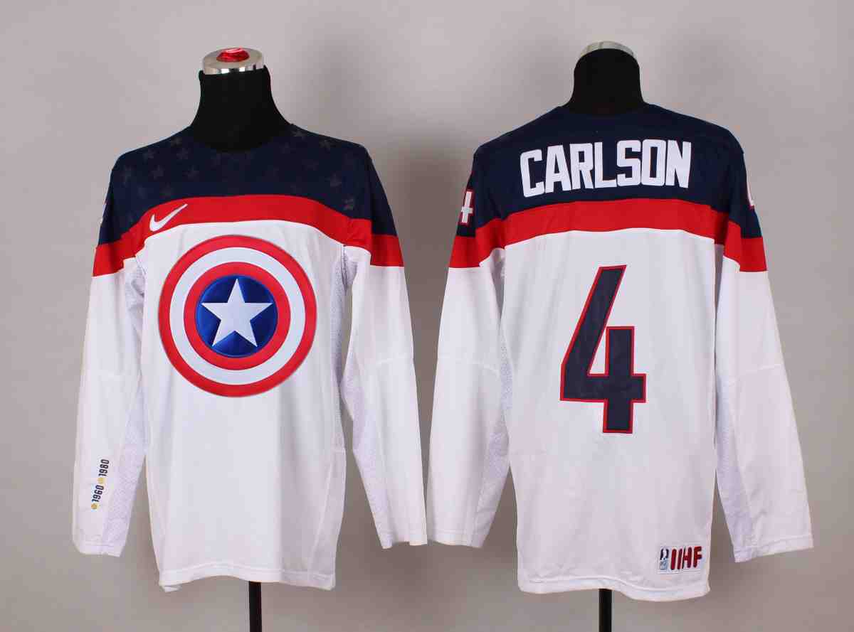 NHL Washington Capitals #74 Carlson white America Captain Jersey