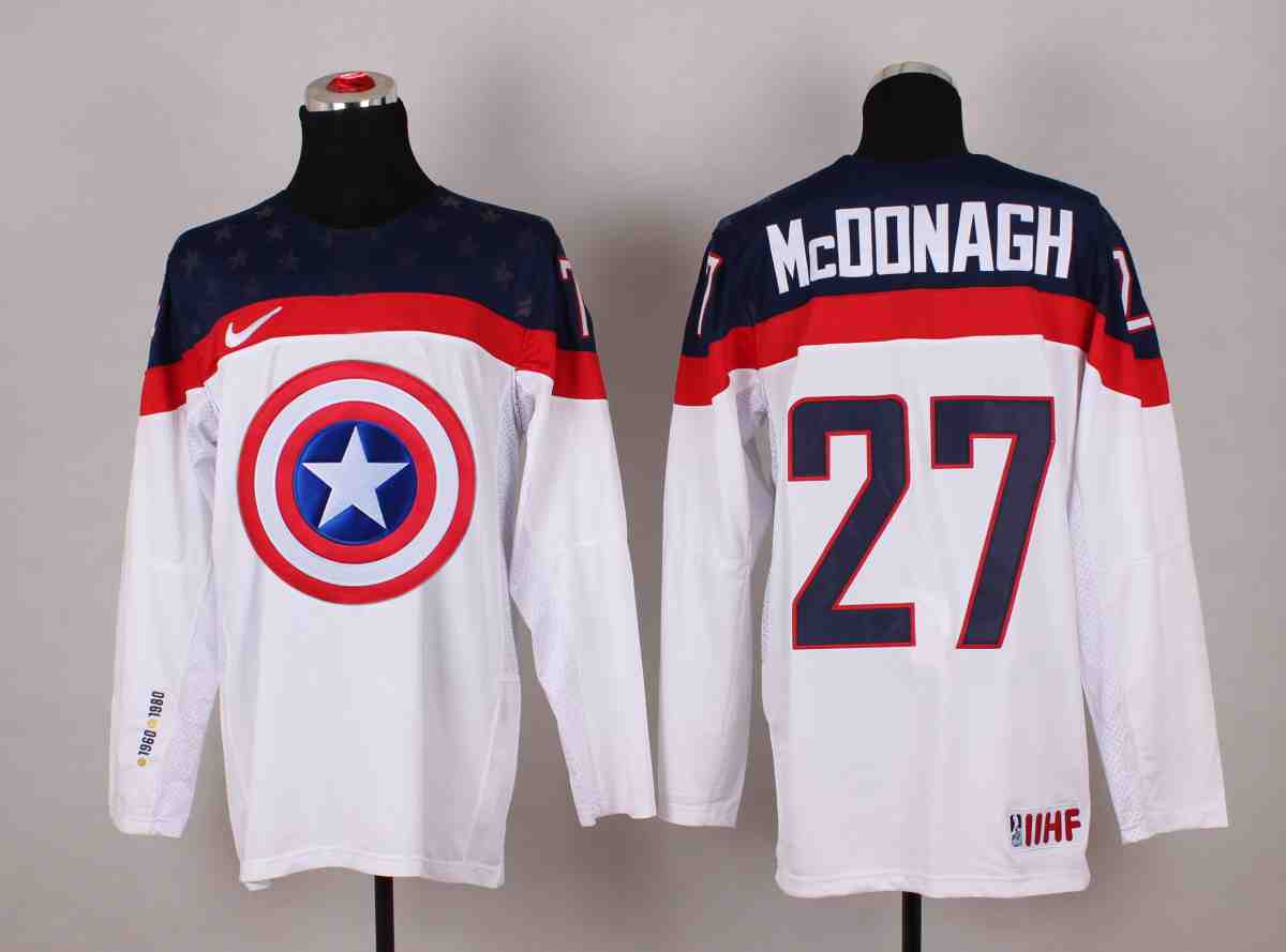 NHL #24 Wheeler White America Captain Jersey