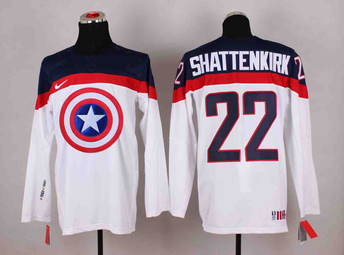 NHL St. Louis Blues #22 Shattenkirk White America Captain Jersey