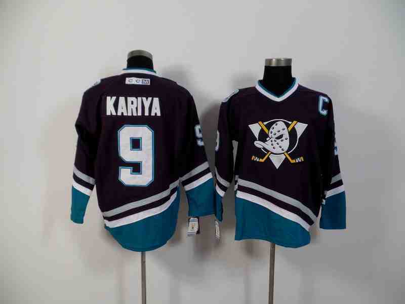 NHL Anaheim Ducks #9 Kariya Black Jersey