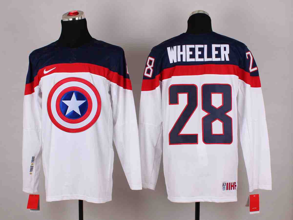 NHL Winnipeg Jets #28 Wheeler White America Captain Jersey