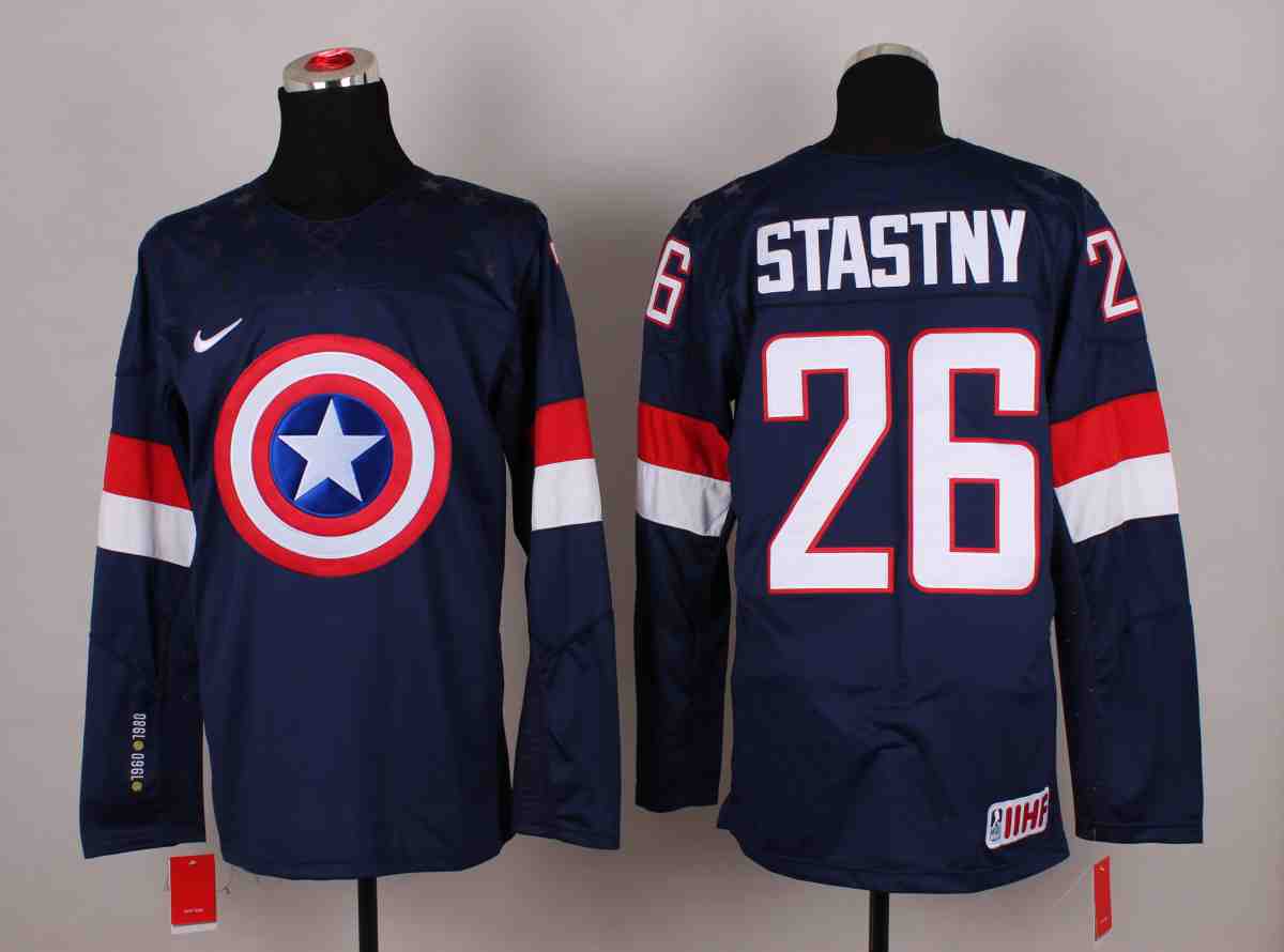 NHL Colorado Avalanche #26 Stastny Blue America Captain Jersey