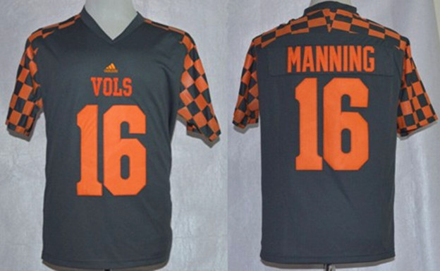 Mens Tennessee Volunteers Peyton Manning No. 16 adidas Event Jersey -Gray  