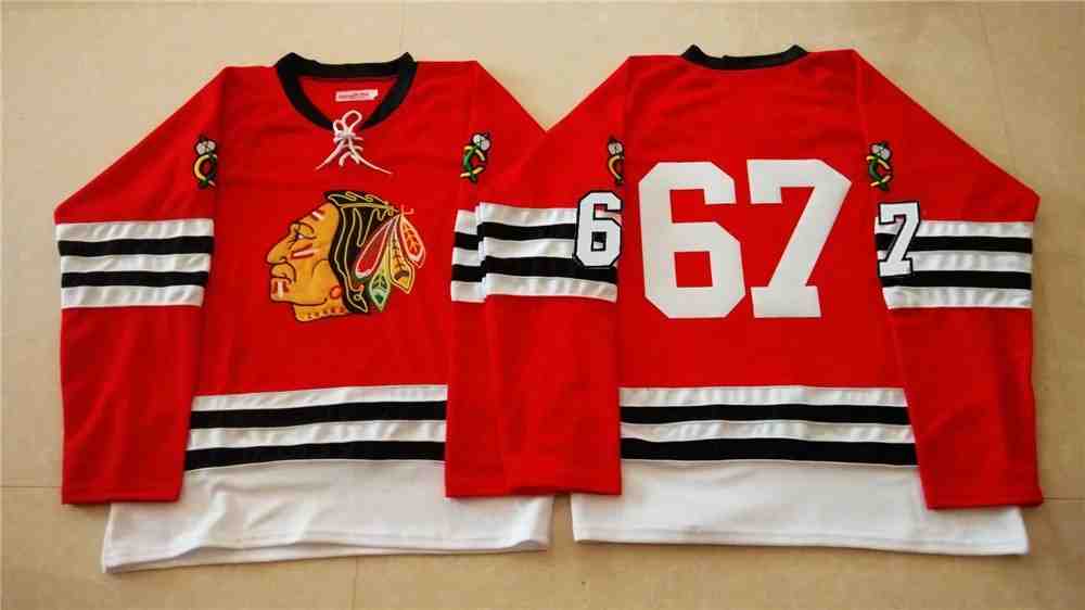 NHL Chicago Blackhawks #67 Red Jersey without Name