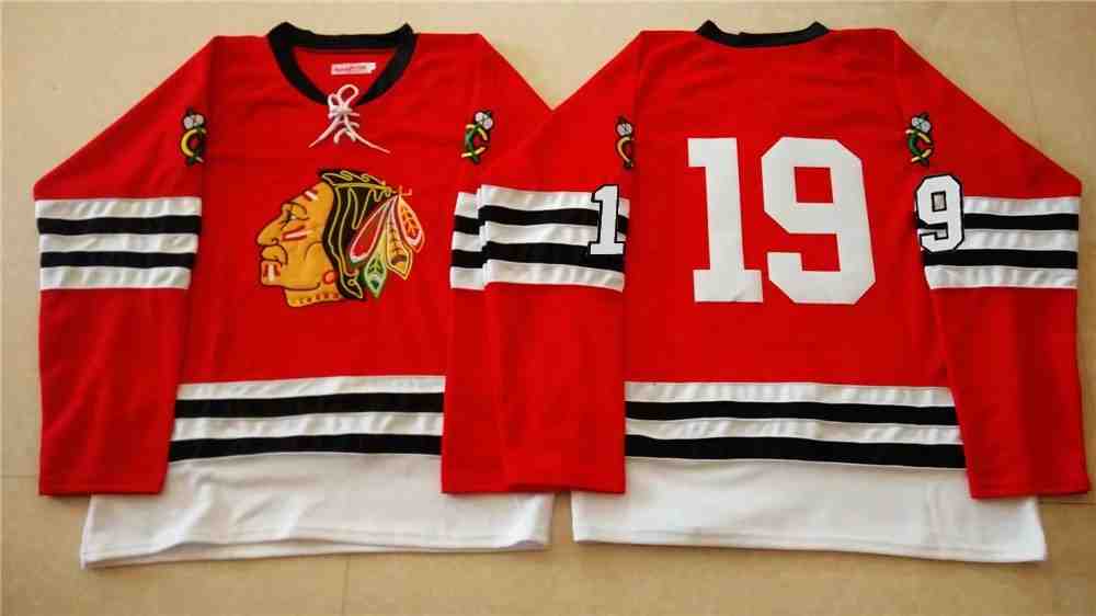 NHL Chicago Blackhawks #19 Red Jersey without Name