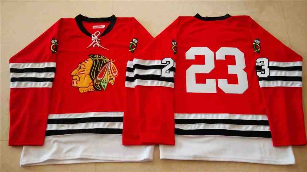 NHL Chicago Blackhawks #23 Red Jersey without Name