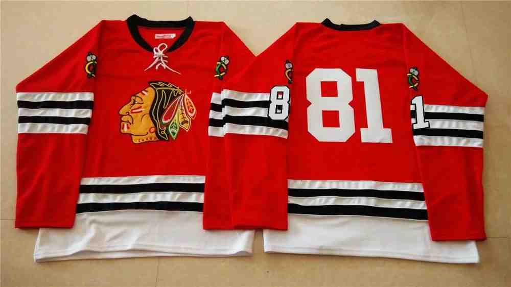 NHL Chicago Blackhawks #81 Red Jersey without Name