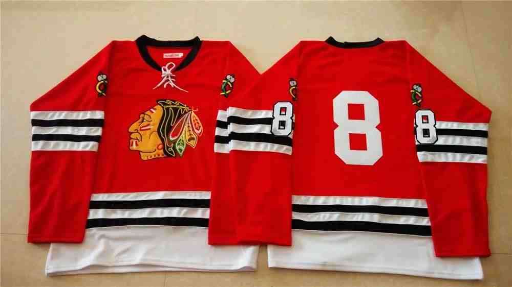 NHL Chicago Blackhawks #8 Red Jersey without Name