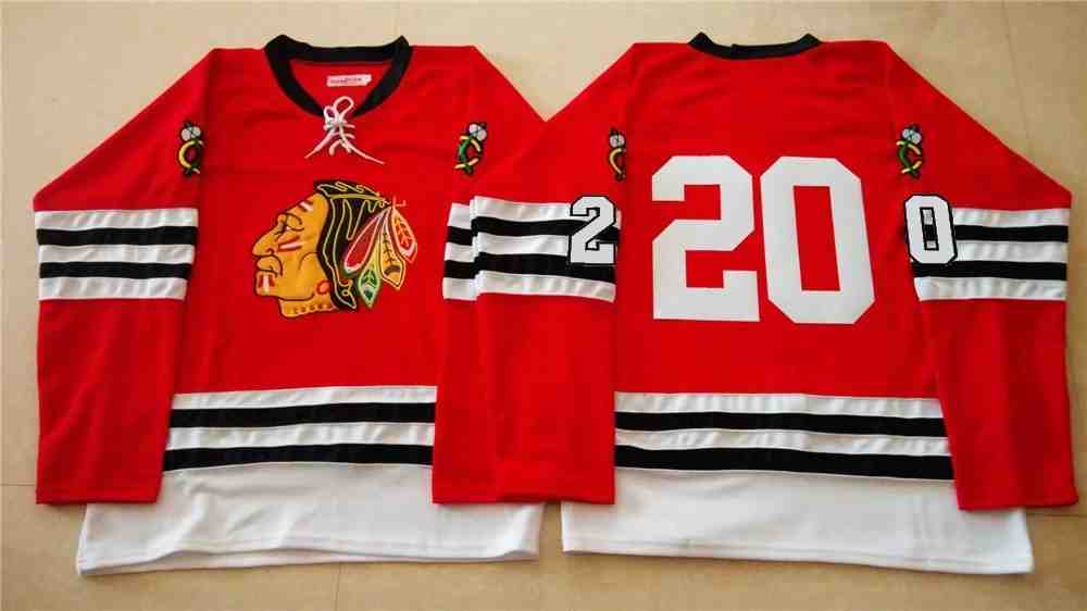 NHL Chicago Blackhawks #20 Red Jersey without Name