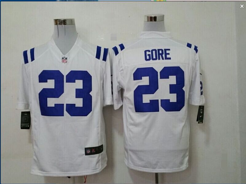 Nike Indianapolis Colts #23 Gore White Game Jersey