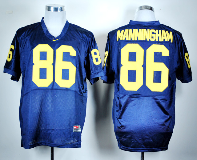 Nike Michigan Wolverines Mario Manningham 86 Navy Blue College Football Jersey 