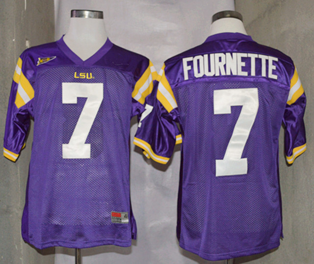 Nike LSU Tigers Leonard Fournette 7 College Football Jerseys - Purple 