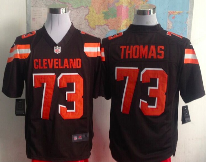 Nike Cleveland Browns #73 Thomas Brown Game Jersey