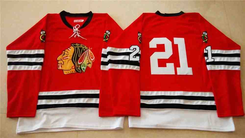 NHL Chicago Blackhawks #21 Red Jersey without Name