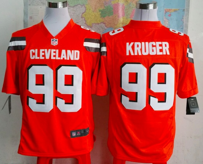 Nike Cleveland Browns #99 Kruger Orange Game Jersey