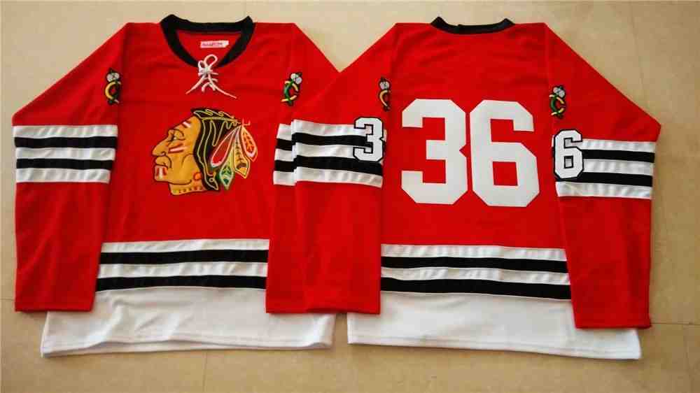 NHL Chicago Blackhawks #36 Red Jersey without Name