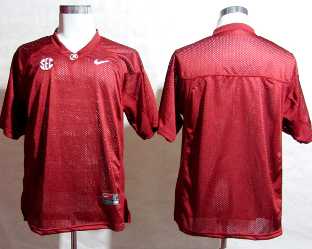 Nike Alabama Crimson Tide Blank 2012 SEC Patch Red College Football Jersey 