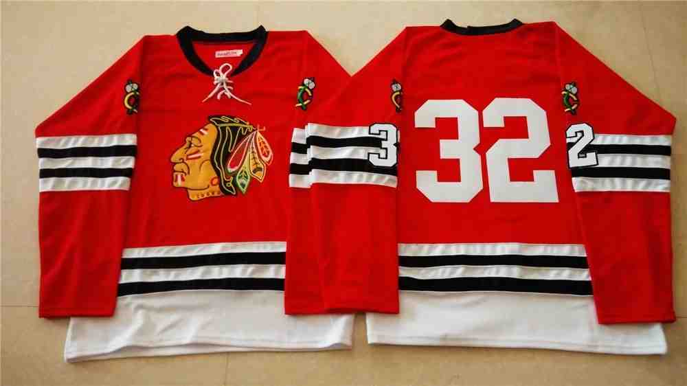 NHL Chicago Blackhawks #32 Red Jersey without Name