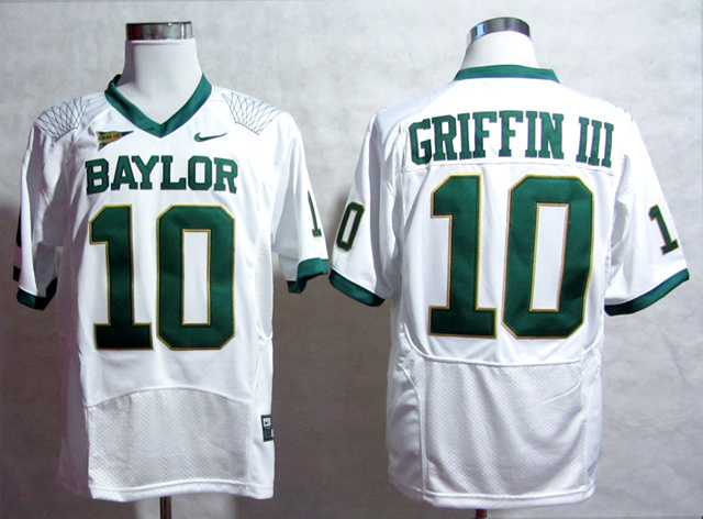 Nike Baylor Bears Robert Giffin III 10 White Pro Combat College Football Jersey 