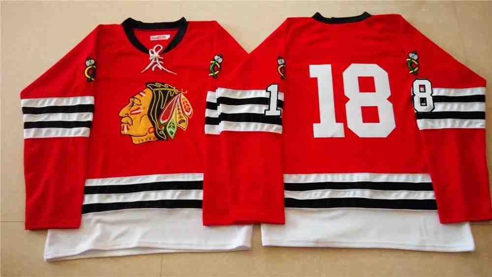 NHL Chicago Blackhawks #18 Red Jersey without Name