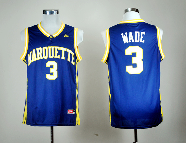 Nike Marquette Golden Eagles Dwyane Wade 3 Navy Blue College Basketball Jersey 