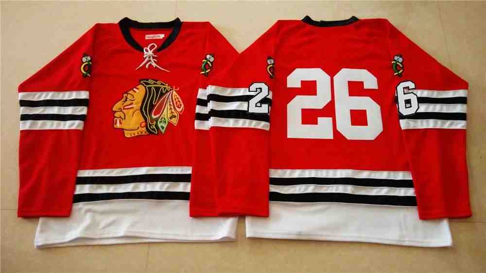NHL Chicago Blackhawks #26 Red Jersey without Name