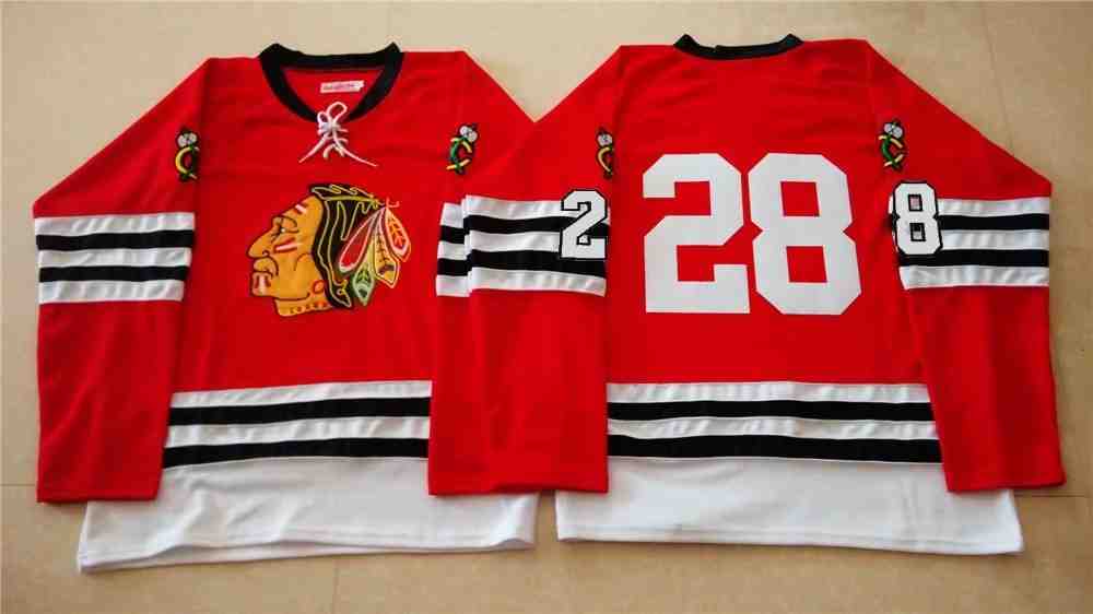 NHL Chicago Blackhawks #28 Red Jersey without Name