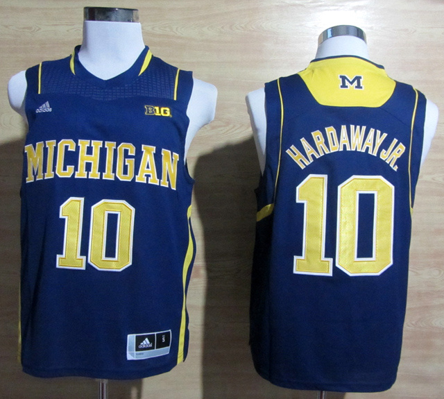 NCAA Michigan Wolverines #10 Tim Hardaway Jr. Blue Baseketball Jersey