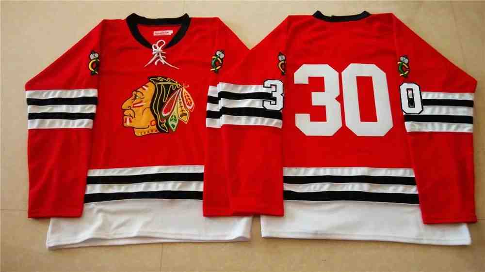NHL Chicago Blackhawks #30 Red Jersey without Name
