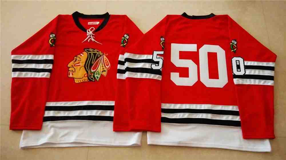 NHL Chicago Blackhawks #50 Red Jersey without Name