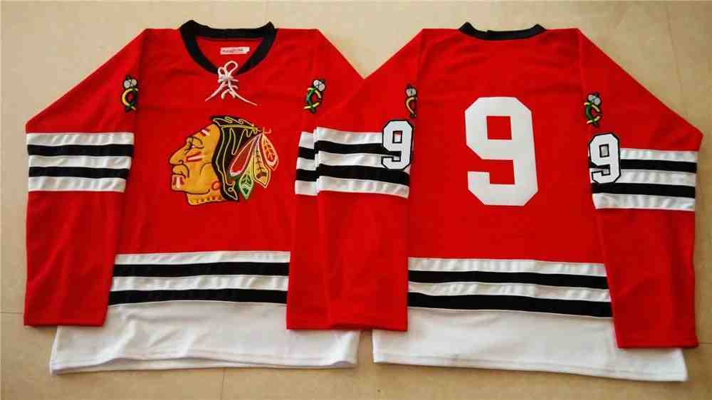 NHL Chicago Blackhawks #9 Red Jersey without Name