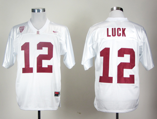 Nike Stanford Cardinals Andrew Luck 12 White College Football Jersey 