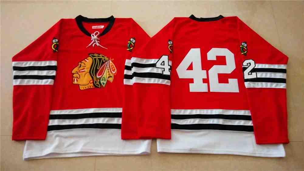 NHL Chicago Blackhawks #42 Red Jersey without Name