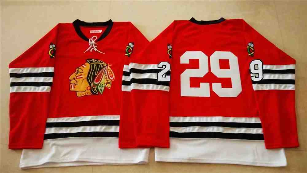 NHL Chicago Blackhawks #29 Red Jersey without Name