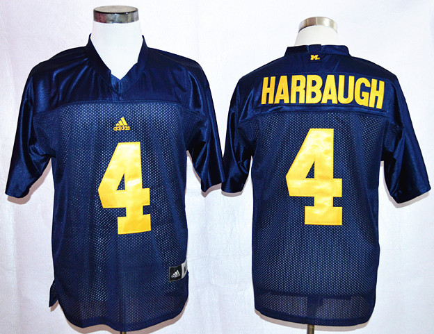 Nike Michigan Wolverines Harbaugh Navy Blue College Football Jersey 