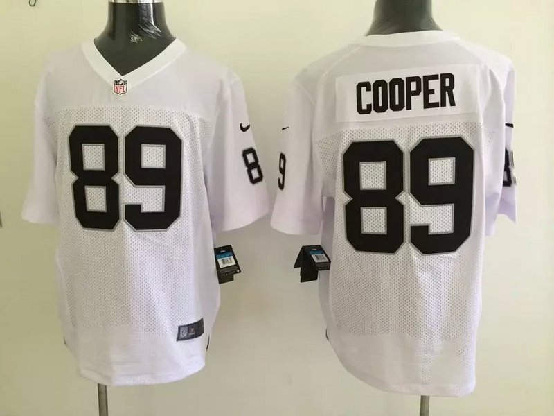 Nike Oakland Raiders #89 Cooper White Elite Jersey