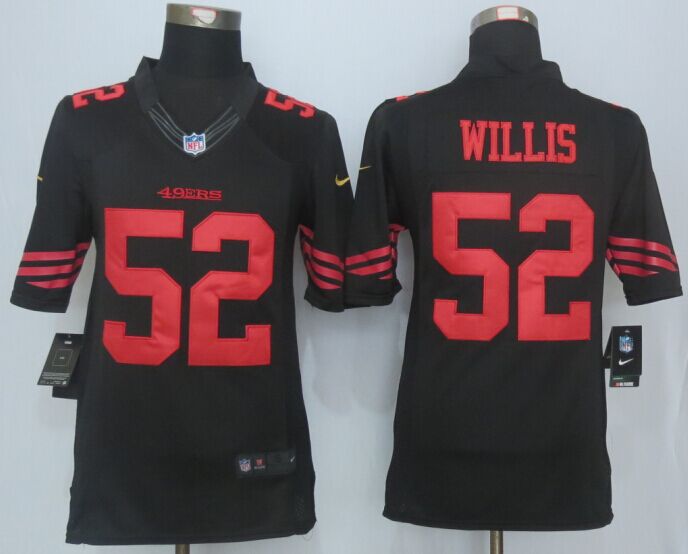 2015 Nike San Francisco 49ers 52 Willis Black Limited Women Jersey