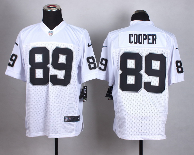 Nike Oakland Raiders #89 Cooper White Elite Jersey