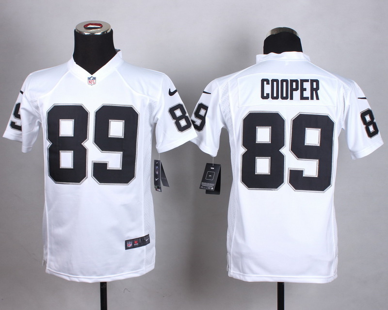 Nike Oakland Raiders #89 Cooper White Kids Jersey
