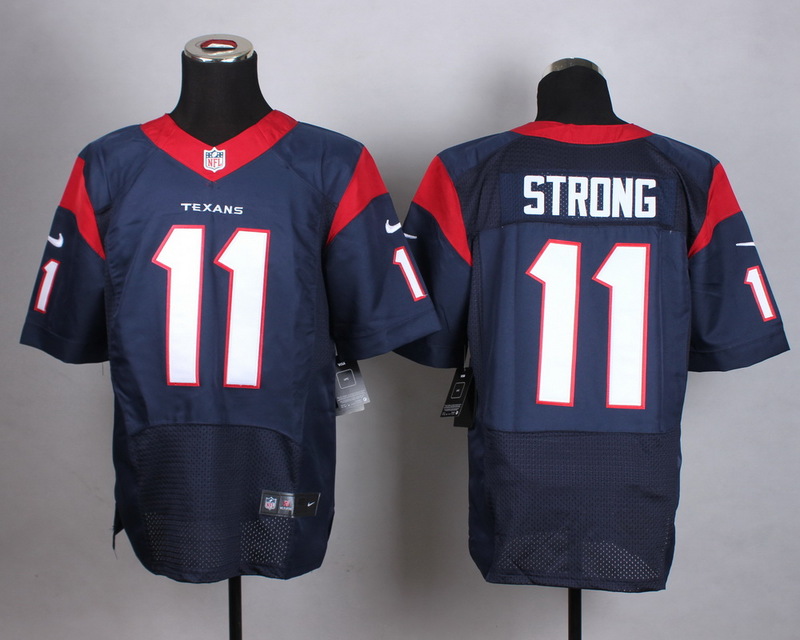 Nike Houstan Texans #11 Strong Blue Elite Jersey