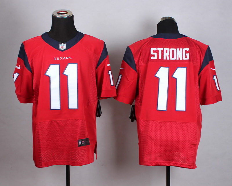 Nike Houstan Texans #11 Strong Red Elite Jersey